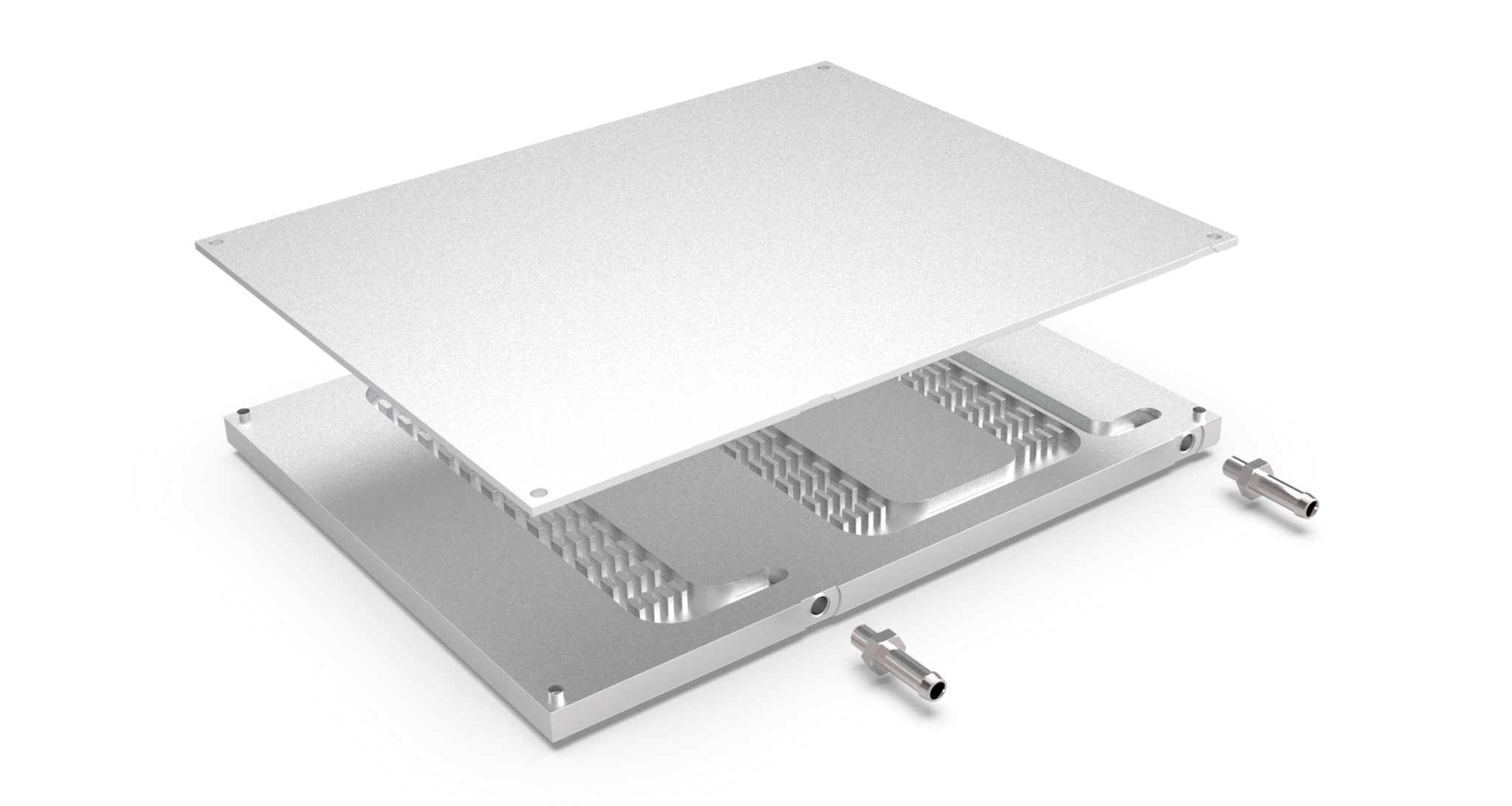COOLTEC Innenstrukturierte Kühlplatten Produktbeispiel Explosion 2 | Structureflow Innenstrukturierte Kühlplatten Produktbeispiel Explosion 2 | Structureflow