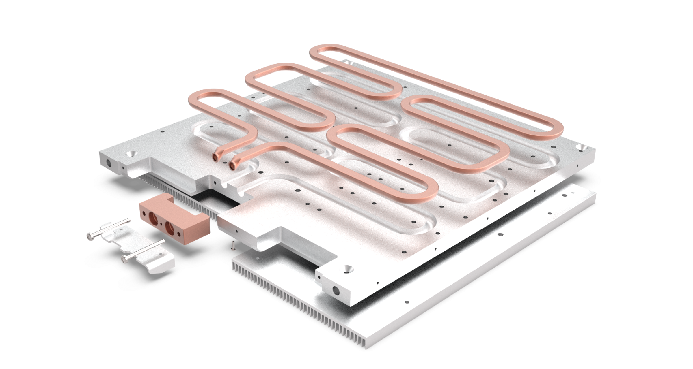 COOLTEC Luft- und Flüssigkühlung kombiniert Produktbeispiel Explo 2 | Finpress Luft- und Flüssigkühlung kombiniert Produktbeispiel Explo 2 | Finpress