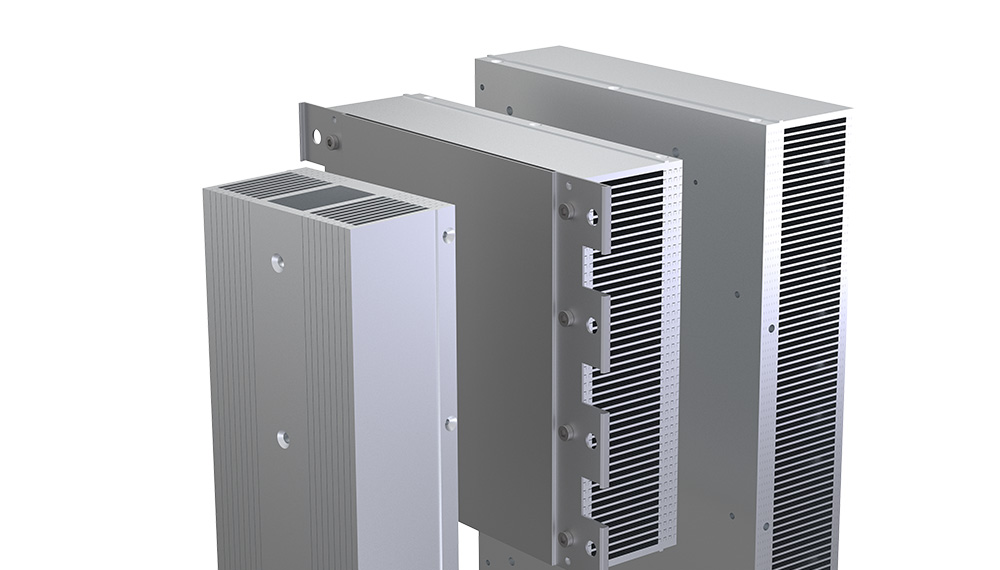 COOLTEC Seitlich verpresste Kühlkörper Produktbilder Übersicht | Pressfin Seitlich verpresste Kühlkörper Produktbilder Übersicht | Pressfin