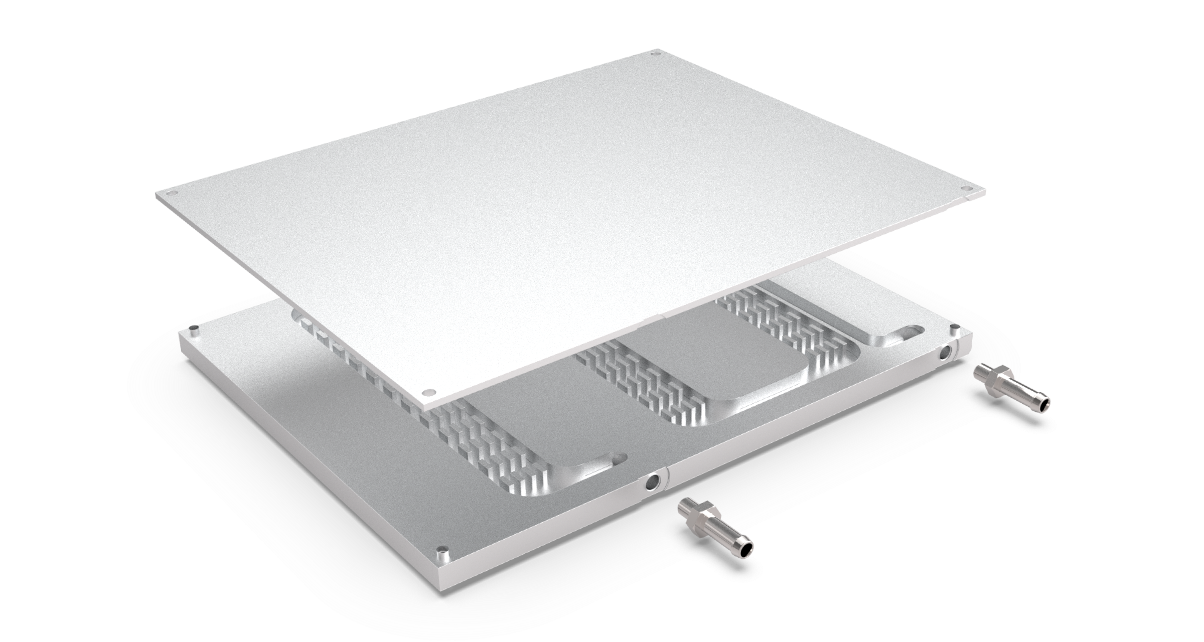 COOLTEC Innenstrukturierte Kühlplatten Produktbeispiel Explosion 2 | Structureflow Innenstrukturierte Kühlplatten Produktbeispiel Explosion 2 | Structureflow